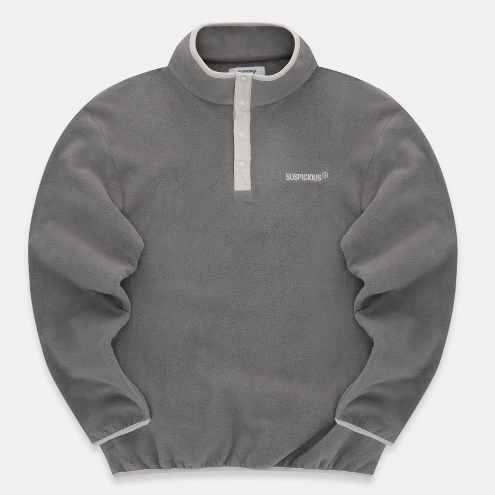 Suspicious Antwerp • The Smiley Half Snap Polar Fleece Pullover Sweater